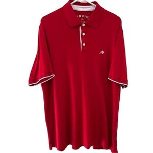 Orvis Men’s XL Red/White Soft Fly Fishing Short Sleeve Polo Shirt Made In Peru